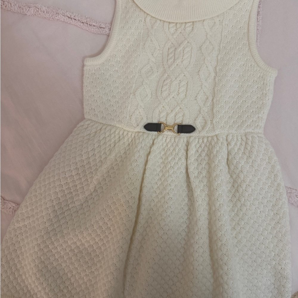Janie and Jack Cream Knit Dress